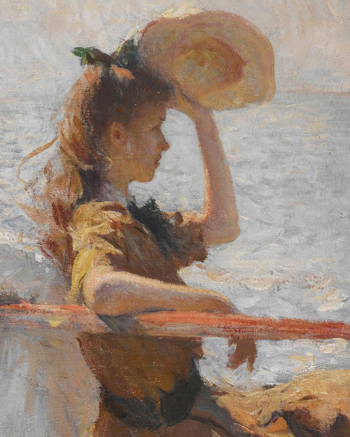 mysteriousartcentury:Frank Weston Benson (1862-1951), Summer Day, 1911, oil on canvas, 91.7 x 81.5 c