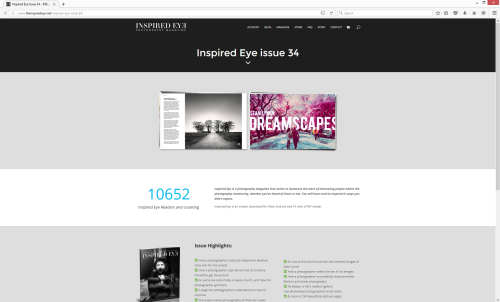 A cool indy magazine “The Inspired Eye” featured some of my snaps. Very nice of them. A 