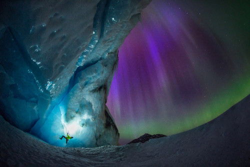 nubbsgalore:photos by paul zizka (previously featured) climbing glaciers in jasper and banff