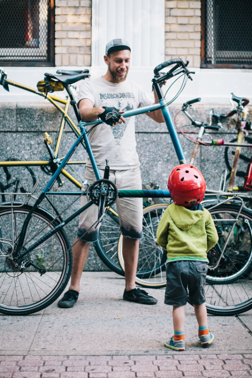 preferredmode:  Hillel, with an unbelievable self-made tall bike in Brooklyn. Check this out. #biken