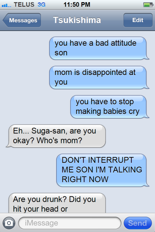 haikyuutexts:       Suga gets pretty violent when he’s drunk, but Daichi knows how to handle him Asahi doesn’t 