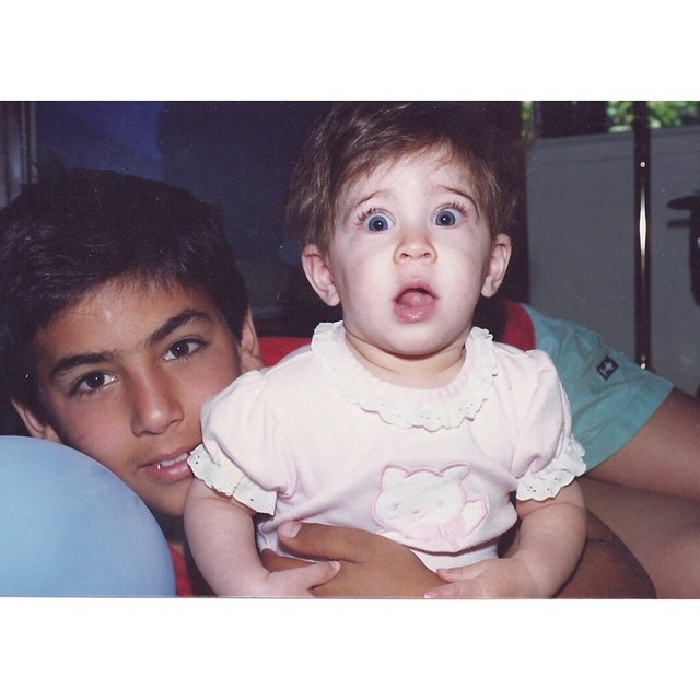 One of my favorite pics of my brother and me. Ultimate baby Sheilz #throwback. How lucky are my parents to have such a photogenic child like me 😁 #tbt #babysheilz #1988 #thatfacetho #surprise #siblings #brotherandsister #saadieh...