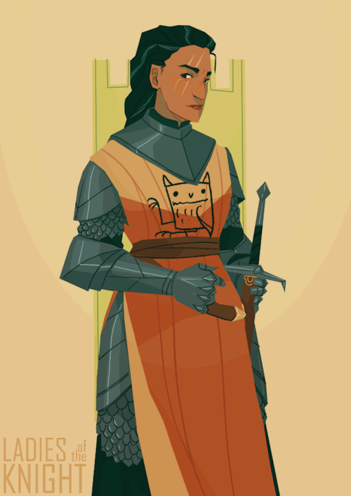 ladiesoftheknight:Because dramatic Knights need unexplained wind. Serafina from Ladies of the Knight