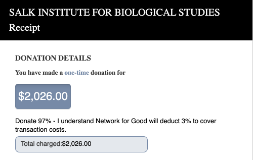 HERE IT IS!! We were able to raise $2,026.00!!! Thank you SO MUCH to everybody who participated in t