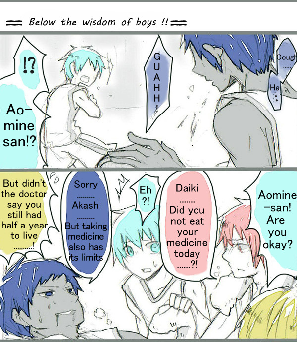 kandalice:  GoM x Kuroko: Aomine’s death Translated and Typesetted by Kandalice