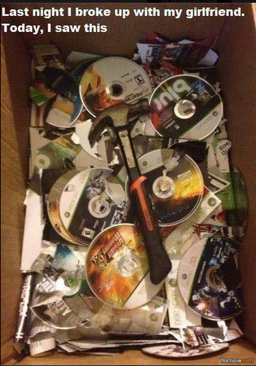 lilyliqueur:  sarcasticallyfabulous:  johnnysjetpack:  miso-soup-gyny:  anti-feminism-pro-equality:  What if this had been reverse? What if the girl dumped him and then he smashed all of her CDS or her cellphone and laptop? How would society react? By