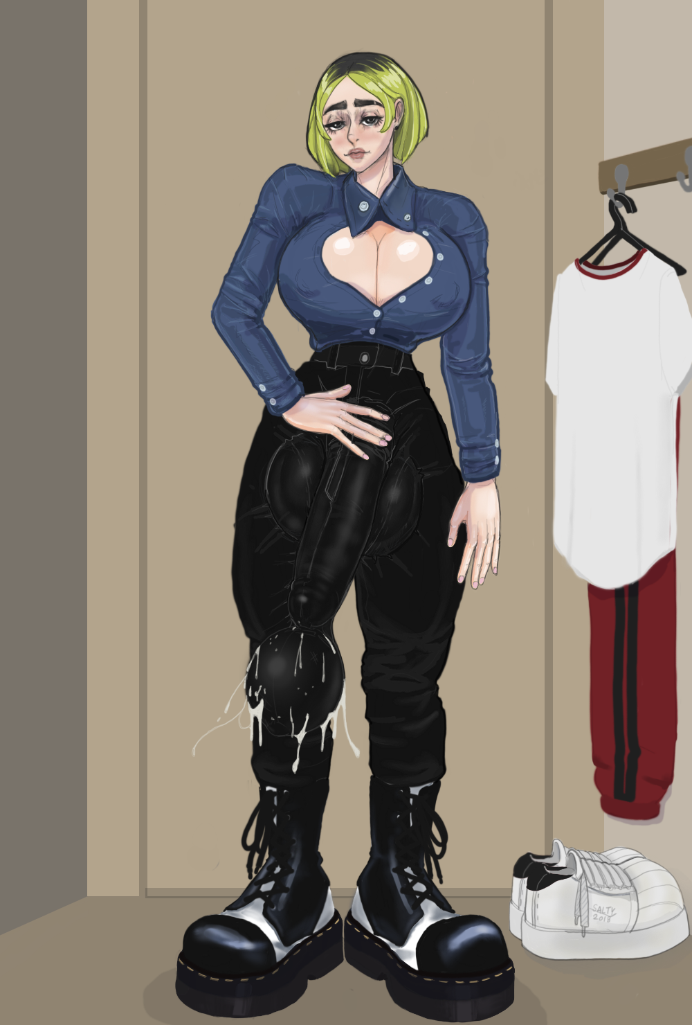 saltysopresa-blog: Casual Ofidia  Ofidia out of her exosuit. Trying on some clothes