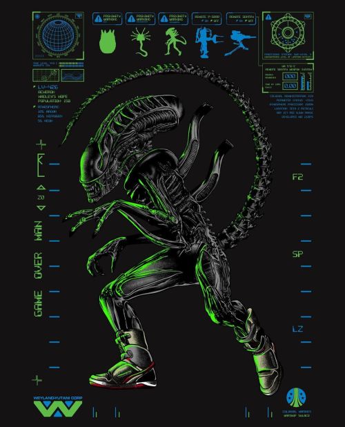 Some fun Alien tees I worked on for @reebok’s Alien Day drop this year on 4/26. You might recognize 