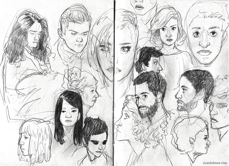 ricardobessa:  I’m done with my current sketchbook  and I filled quite a few pages