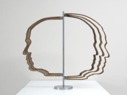 nicephorian: Profilo di un Presidente Sculpture, Human figure, Wood, Metal , 80x115x130cm, 2013