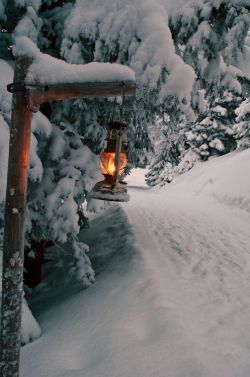  Snow Lantern, The Alps, Switzerland photo