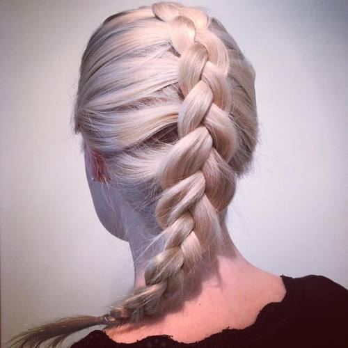 Simple #threestrand #dutchbraid #hair #hairstyle #braids #hairdo #blond #blonde