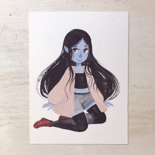 pinwheelbunny:  Bubblegum and Marceline. 