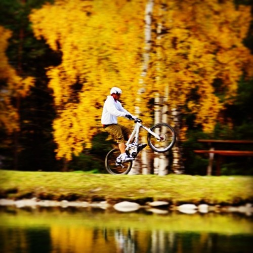 With movements come balance ! Thanks Tomy boy#dh #bike #manual #ride #vélo #downhill #mountainbike