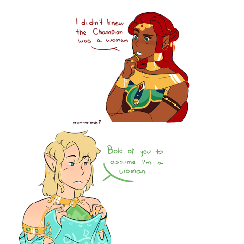 mini-minish:i missed non-binary people’s day but here’s one of my favorite headcanons for botw link