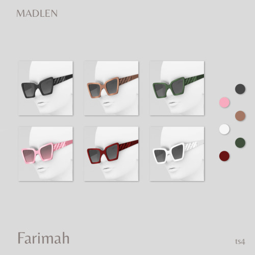 madlensims:Farimah Sunglasses Fancy cat-eye sunglasses. Thick frame and oversized lenses! DOWNLOAD (