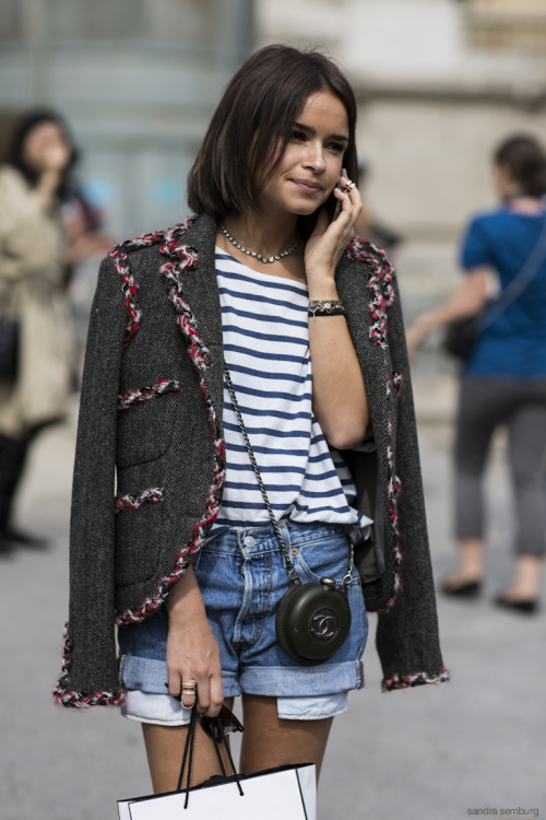 ✮Miroslava Duma at PFW in Paris wearing: Chanel Bag Chanel Jacket 