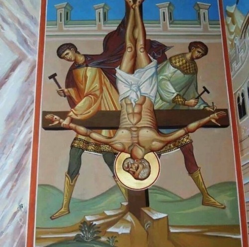 The Martyrdom of St. Peterإستشهاد القديس بطرس الرسول In Rome, he was sentenced to death by Emperor N