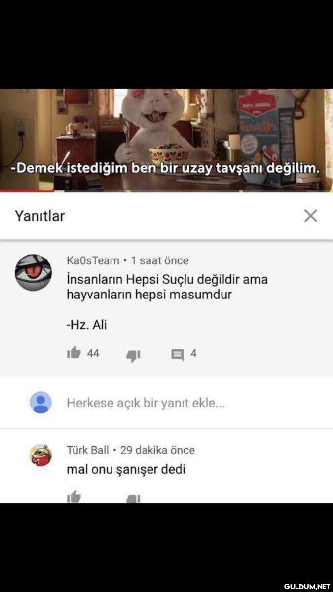 " -Demek istediğim ben bir...