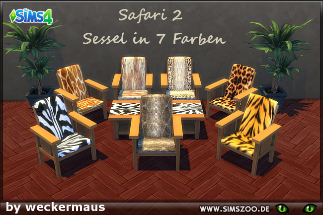 Blackys Sims 4 Zoo Safari Chair By Weckermaus Download