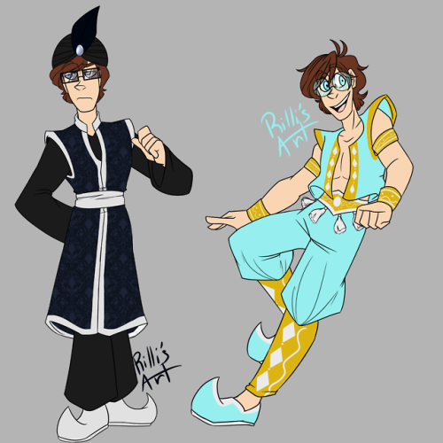 rilli-luci: Genie AU Sander Sides because I couldn’t just sit here and NOT draw @residentancho