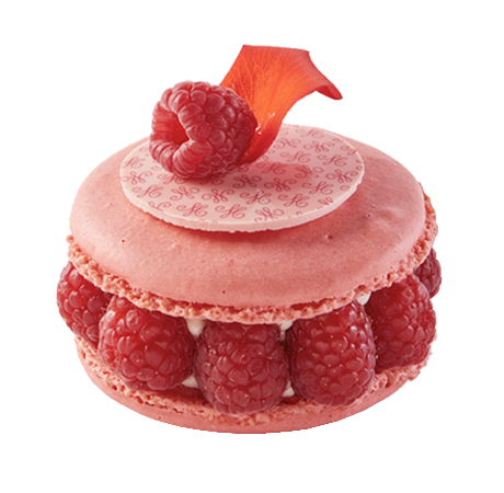 honeyrolls:Caramel Religieuse / Raspberry Rose Macaron