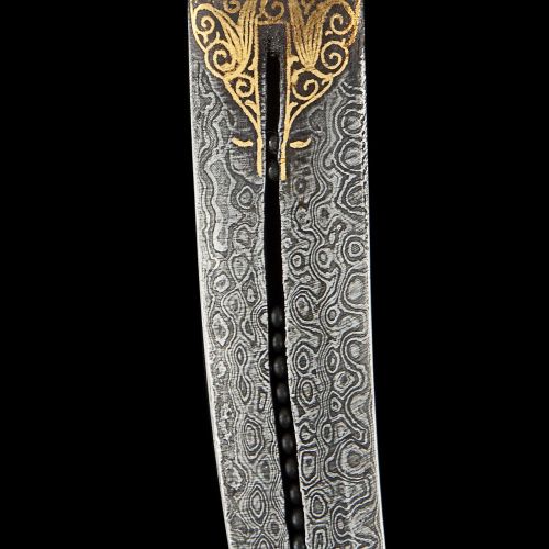 art-of-swords:Mughal Style Dagger Dated: 20th centuryCulture: Indian, Mughal styleMedium: steel, sod