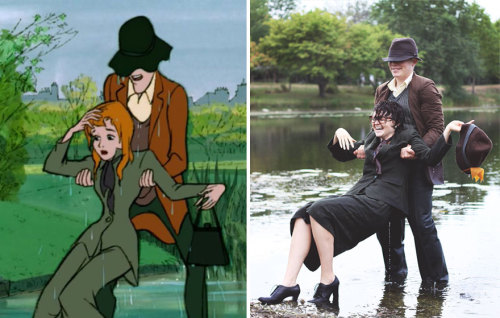 mydollyaviana:boredpanda:Couple Recreates ‘101 Dalmatians’ Intro For Their Engagement PhotoshootOmg 