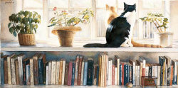 pagewoman:  Bookends   🐈   by Steve Hanks