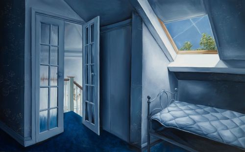 myfairynuffstuff:Abigail Rothery (b.1995) - A Room I Once Knew To Be Bigger. 2019. Oil on canvas.