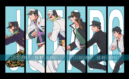 mochidoodle:✨ the evolution of jotaro ✨(available as a print!)