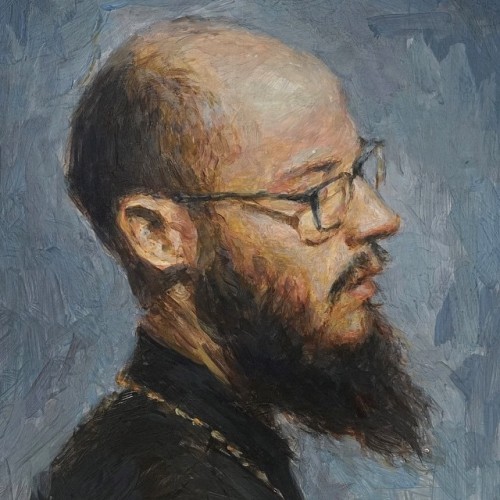 julioreyes-artist:  7"x5" portrait sketch on traditional gesso using water soluble encaustic (Ceracolors). 