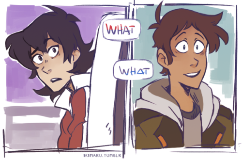 I wanted to draw Lance reacting to galra Keith but then I just