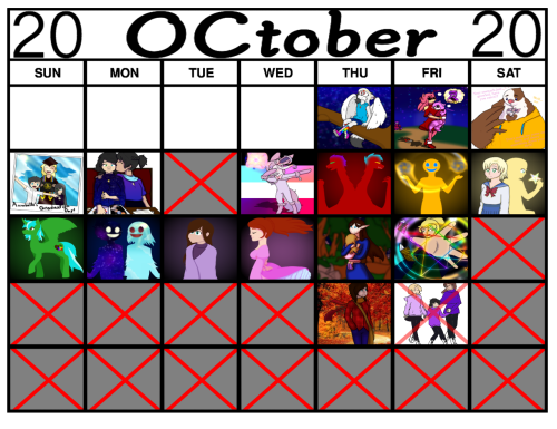 Kind of disappointed with how I somewhat gave up on OCtober this year; however, halfway through the 