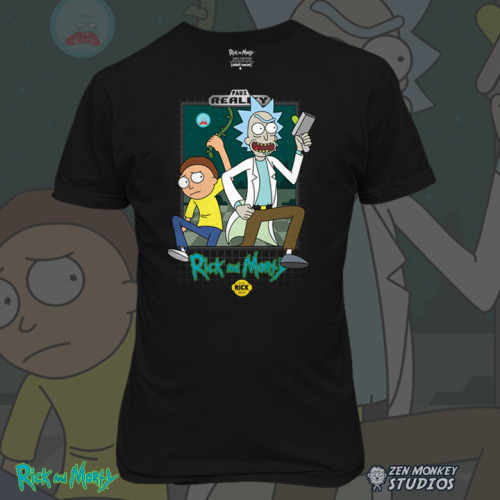 Four new officially licensed Rick and Morty shirts are now available from us at Zen Monkey Studios. 