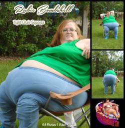 bighotbombshells:  NEW UPDATE!!!! Rubie Bombshell is in a “Tight Chair Squeeze” in her newest set of 64 photos and 1 video. Come enjoy the great outdoors with her athttp://supersizedbombshells.com/Rubie/index.html