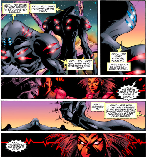 The Phalanx don’t know Deathbird’s still aliveUncanny X-Men #343, April 1997Writer: Scot