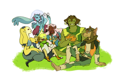 leaflessart: alien gorls