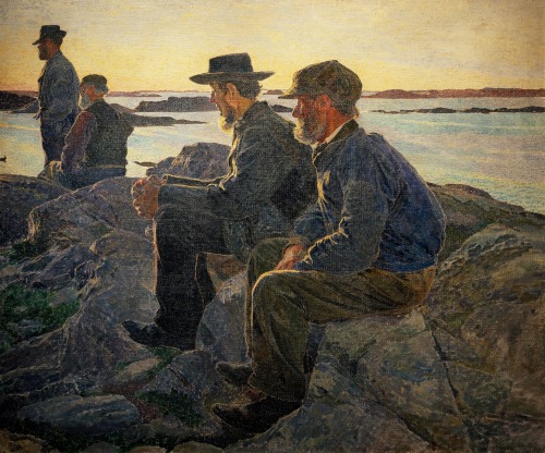 On Rocks at Fiskebackskil, Carl Wilhelmson, 1905-06
