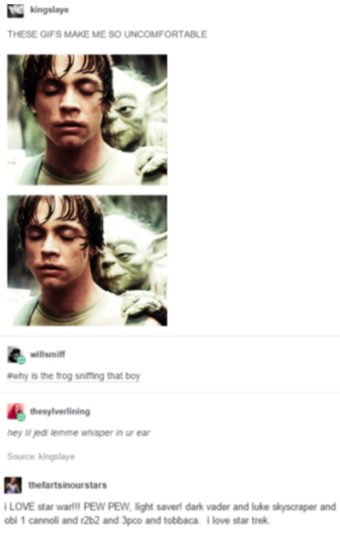 reylofeels: arwcnevenstar: Star Wars meets tumblr Too good not to be rebbloged.