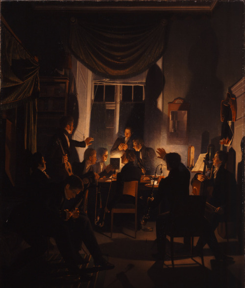 eatingbreadandhoney: A Smoking Party by Wilhelm Bendz 1827-8.
