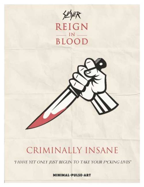 SLAYER - ‘REIGN IN BLOOD’ (1986) - Concept Posters 
