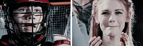 yeahstydia:  Stydia   staring at each other through the seasons 