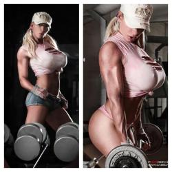 sexyfitnessgirls:  Gyn photoshoot @bustyfitness  l do like a muscular woman with a big chest to fit in her tight tops,mmmmm