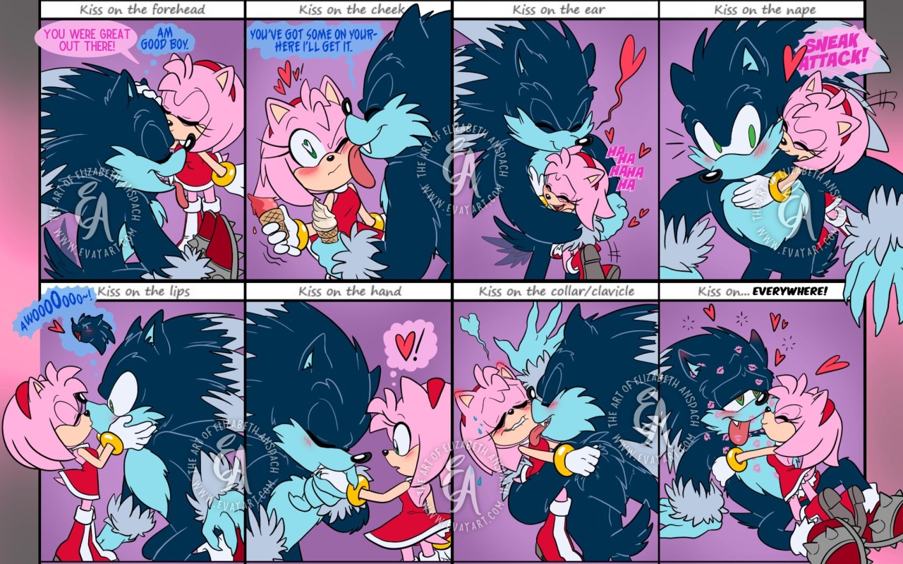 Amys perker up lips when she kiss Sonic 💋 lol : r/SonAmy