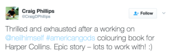 neil-gaiman:  lauraspuppy:Sharpen your colored pencils and find your favorite crayons, we’re getting an American Gods colouring book.  You are…
