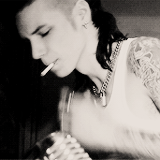blackveilbrideswwegleek:  Andy Biersack ; smoking  