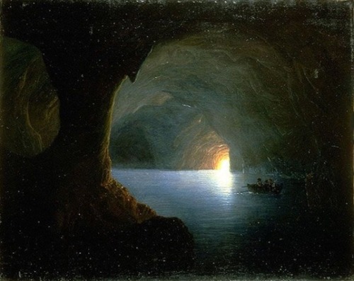 silenceforthesoul:Carl Friedrich Seiffert - La grotte bleue à Capri