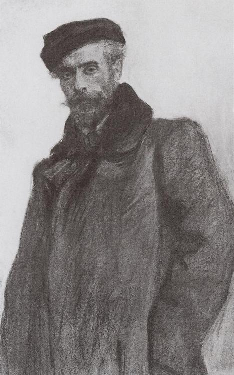 artist-serov:Portrait of the Artist Isaac Levitan, 1900, Valentin Serov