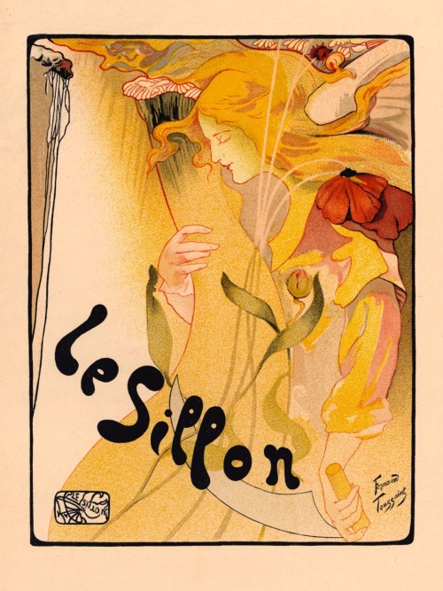 Poster for Le Sillon.1895.Estampe / Print.46 x 61 cm. (18.11 x 24.01 in.)Art by Fernand Toussaint.(1